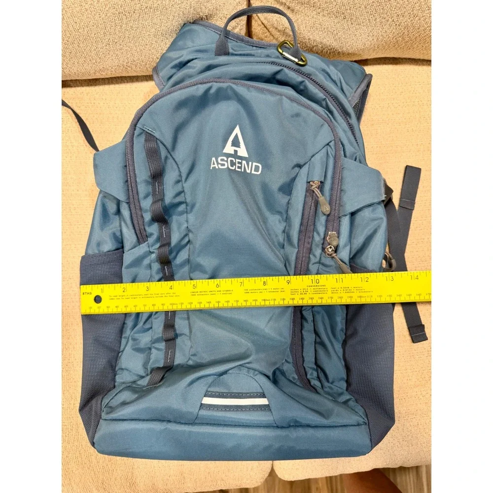Ascend Meander 20L Daypack Blue Hiking Fishing Backpack Travel Commuter Bag
